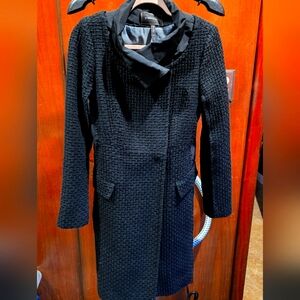 Bcbg xs double breasted black coat